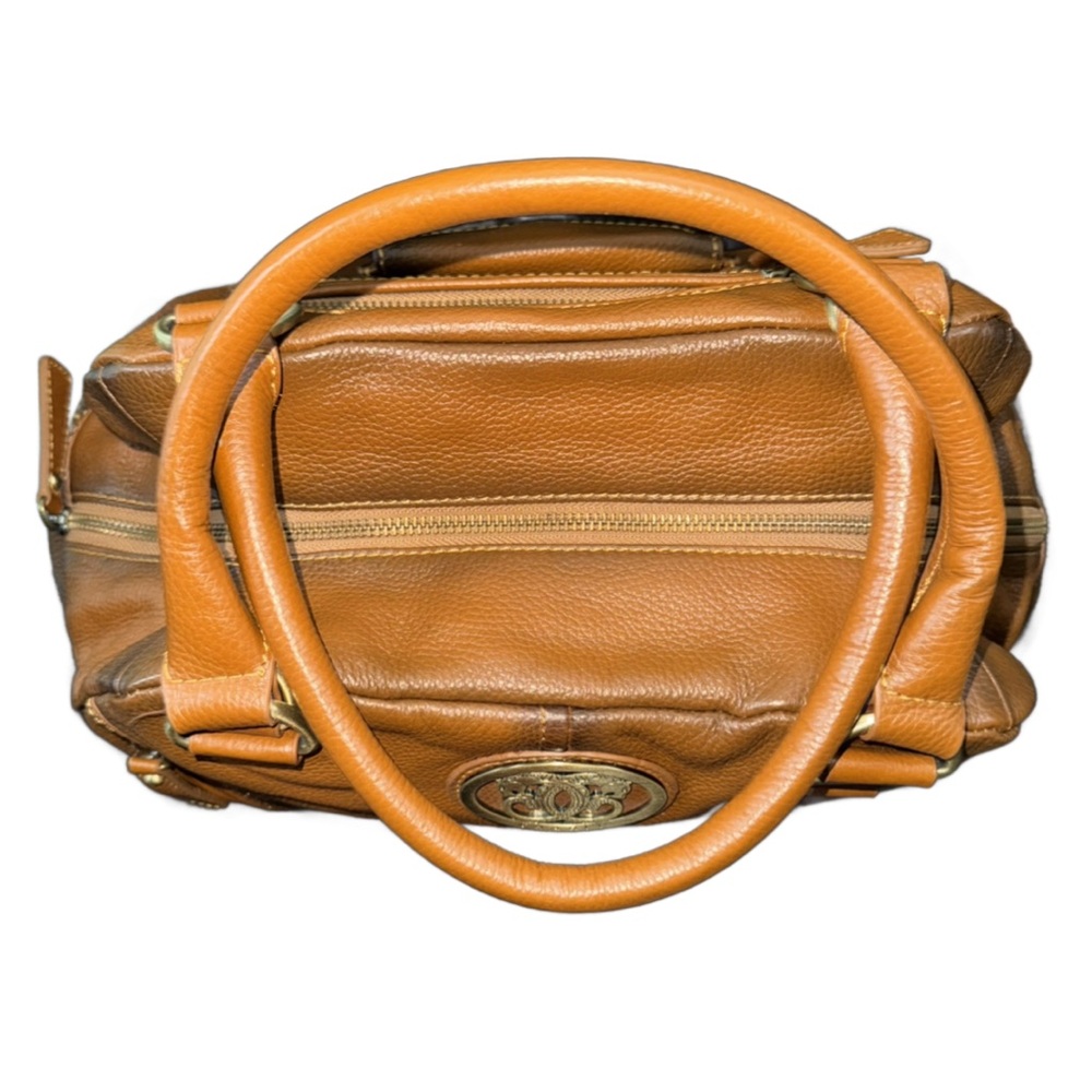 Sharif 2-Tone Leather Satchel NEW - Picture 4 of 7